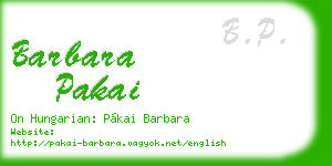 barbara pakai business card